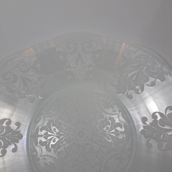 Macbeth-Evans American Sweetheart Monax White Opalescent Salver Plate Vintage - Picture 9 of 13